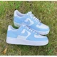 thumbnail image 2 of Custom “LIGHT BLUE” Ni&ke Air Force 1 Triple White Blue, 2 of 5