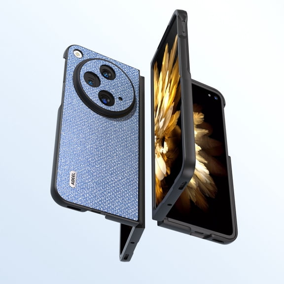 Allytech Oneplus Open Case 7.82" 2023 Released,  Bling Glitter Rhinestone Design Luxury Back Cover Anti-Slip Shockproof Phone Case for Oneplus Open - Blue