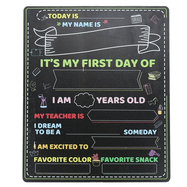 Accessoire Photo de Collation des Grades pour Enfants Tableau Noir d'Écriture Scolaire Tableau de Messages