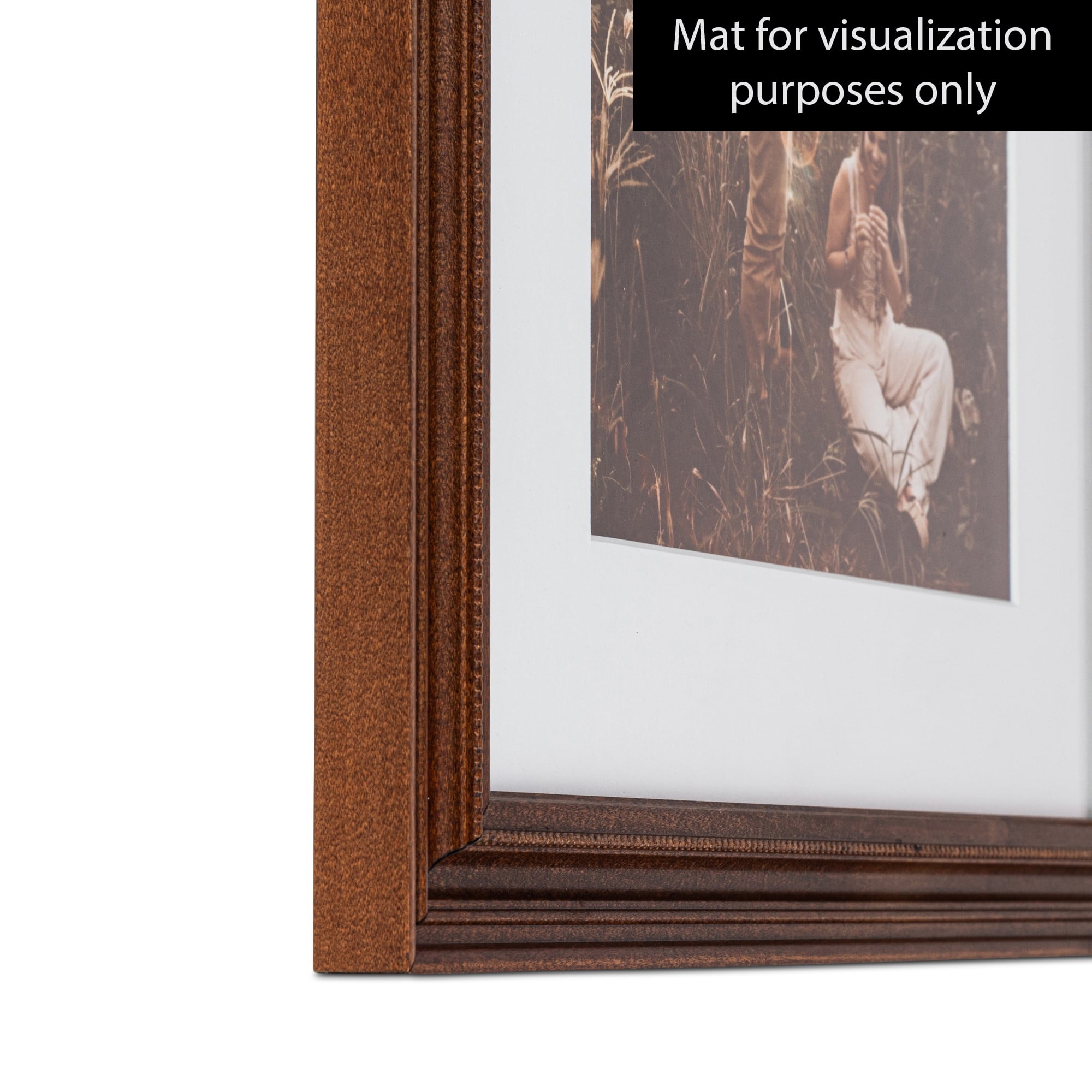 ArtToFrames 18x24 Inch Walnut Picture Frame, This Brown Wood Poster Frame is Great for Your Art or Photos, Comes with 060 Plexi Glass (4096)