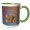 Green/White, variant on 3drose, on the Fourth Day of Christmas Four Calling Birds the Gospels, 11oz Two-tone Black Mug