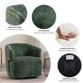 thumbnail image 5 of JURANYAZHU Lambswool Swivel Accent Chair, 360-Degree Barrel Armchair, Modern Reading Chair for Living Room, Fully Assembled, Green, 5 of 8