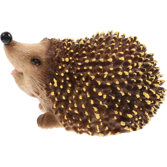 Brown Plastic Hedgehog Decor Ornament for Garden Decoration Stylish Creative Craft 1 Piece