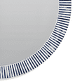 thumbnail image 2 of RUDRAKSHA CORPORATION Bone Inlay Round Mirror – Navy Blue & White Radial Frame, Japandi Coastal Wall Decor, 2 of 3