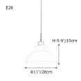 thumbnail image 3 of FSLiving Hanging Swag Lamp No Wiring Needed Wooden Handle Pendant Light with UL 15ft Plug-in On/Off Dimmer Switch Cord Macaron Green Lamp Nordic Minimalist for Store,Bulb Sold Separately - 1 Light, 3 of 10