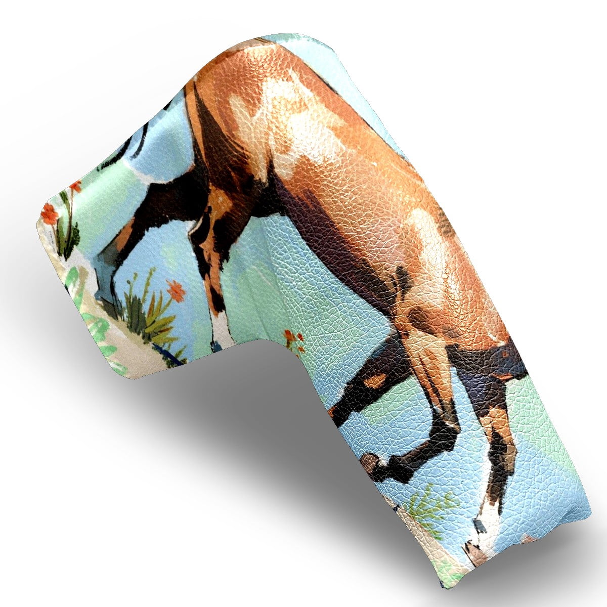 Golf Club Head Cover | Leather Golf Club Putte Headcover , Waterproof Golf Club Head Cover Set Driver Headcovers for Golf Clubs Men Women Horse