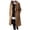 Khaki, variant on Women's Winter Long Trench Coat with Lapel Collar and Button Front for Stylish Cold Weather Outerwear
