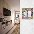 thumbnail image 5 of Yayeee Rocker Switch Wall Plate 1-Gang 4.6"x2.9" Home Decorative Outlet Cover, Dark Floral, 5 of 6