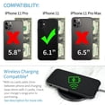 thumbnail image 4 of Dockem iPhone 11 Luxe M1 Card Case; Built-in Metal Plate, 1 Lay-Flat Card Slot, Black/Grey, 4 of 9