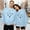 Light Blue, variant on Couple Sweatshirts Womens Sweatshirt Husband and Wife Lightweight Pullover Tops Crew Neck Sweatshirt for Mens Unisex Long Sleeve Heart Print Holiday Sweatshirts for Women