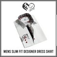 thumbnail image 3 of Chemise Slim Slim Design Homme Multicolore en Coton Européen, Moyen, 3 of 6