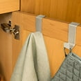 thumbnail image 5 of LNKOO Over Door Hook - Double Side Wide or Narrow Gate, Hanged in The Back of Kitchen,Cabinet,Bathroom,Recycled Cubicle,Closet,Pantry,Laundry Room,Shower,Cupboard,Drawer,Towel Coat Rack (4Pack), 5 of 8