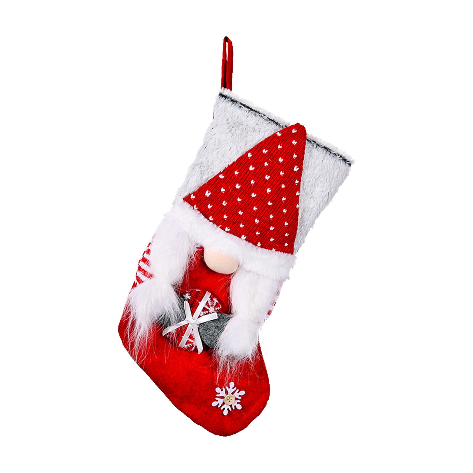 Glitzhome Christmas Stocking 36 Inches Oversized Count Down 3D Santa Christmas Stocking for Christmas Family Decoration Hanging Ornament for Xmas Holiday Party Decor