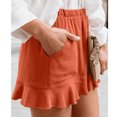 thumbnail image 5 of JINMGG Shorts for Women Clearance $5 Fashion Womens Plus Size Casual Elastic Waist Pocket Loose Solid Shorts Pants Orange L, 5 of 8
