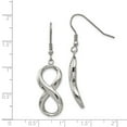 thumbnail image 4 of FB Jewels Stainless Steel Polished Infinity Symbol Shepherd Hook Earrings, 4 of 4