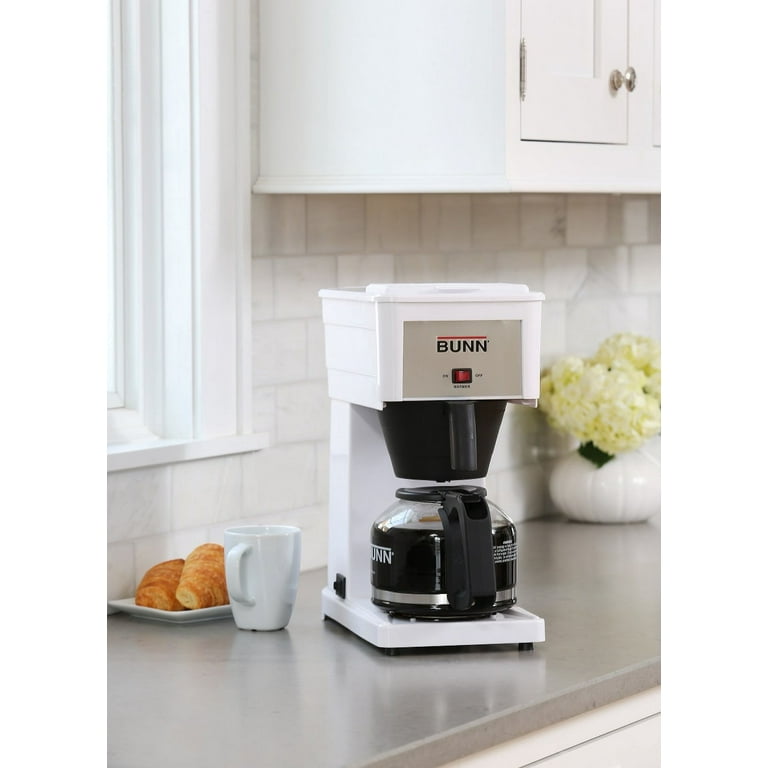 BUNN Classic Speed Brew Coffee Maker Model GR White Fast Heat Carafe Machine Walmart