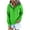 Mint Green, variant on LEAVINGSUO Hooded Sweaters for Women,Women's Fashion Printed Pocket Long Sleeve Blouse Casual Tops Sweatershirt Button Hoodies