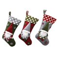 thumbnail image 1 of Calcetín de Navidad 3 pack, calcetines de Navidad para la familia de la Navidad de los gnomos de la Navidad 3d Afortunado Sencillez, 1 of 5