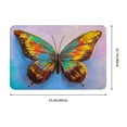 thumbnail image 3 of Fotbe Extra Durable Door Mat - Dirt Trapping Outdoor Welcome Mats - Non-Slip Outdoor Door Mats - Low Profile Front Door Mat - Indoor (16" x 24", Oil Painting Beautiful Butterfly ), 3 of 9