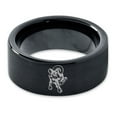 thumbnail image 2 of Tungsten Ram Rams Sheep Goat Band Ring 9mm Men Women Comfort Fit Black Flat Cut Brushed Polished, 2 of 4