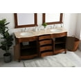 thumbnail image 6 of Elegant Decor Danville 72" Double Marble Top Bathroom Vanity in Teak, 6 of 7