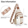 thumbnail image 3 of GAEKEAO Sling Bag for Women Crossbody Bags Fanny Pack Vegan Leather Chest Bag Travel Shoulder Belt Purse Backpack Gifts, 3 of 7