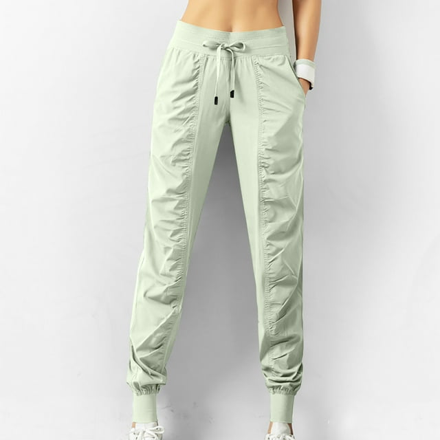 RKSTN Pantalon pour Femmes Taille Haute Ample Course Séchage Rapide Leggings Décontractés Pantalon Doux Ample Jambe Droite Pantalon de Randonnée