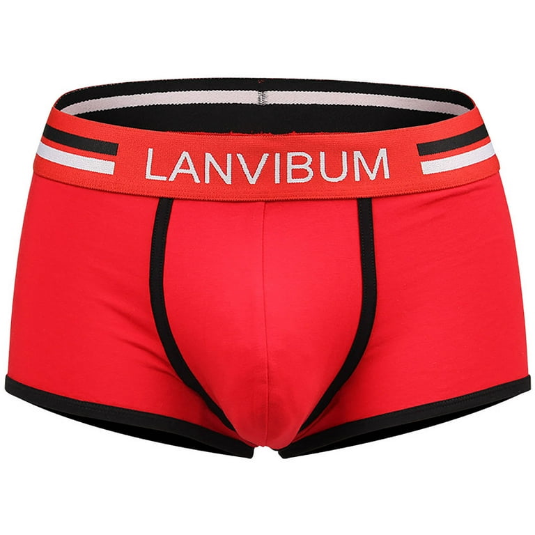 Kayannuo Cotton Underwear For Men Back to School Clearance Men's Fashion Underwear  Boxer Shorts Sexy Breathable 