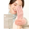 thumbnail image 2 of Guantes de invierno para mujer Guantes con pantalla táctil Guantes térmicos a prueba de viento Guantes suaves y cálidos de piel sintética para exteriores, 2 of 8