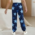 thumbnail image 5 of Children Casual Pants Fashion Versatile Stars Print Full Length Lantern Pants Comfortable Lightweight Trousers with Pockets Dark Blue 110, 5 of 6