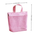 thumbnail image 3 of Mesh Storage Bag - Portable Zipper Tote for Travel & Daily Organizer - Handheld Breathable Toiletry Bag for Bathroom, Beach, Pool Pink, 3 of 7