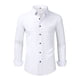 thumbnail image 2 of Blusa y camisa de manga larga con cuello vuelto para hombre, estilo informal, a la moda, con botones y solapa, transpirable, de poliéster, 2 of 5