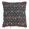 thumbnail image 2 of SARO 945.M18S 18 in. Square Geometric Print Down Filled Throw Pillow with Triangle Tassels - Multi Color, 2 of 5