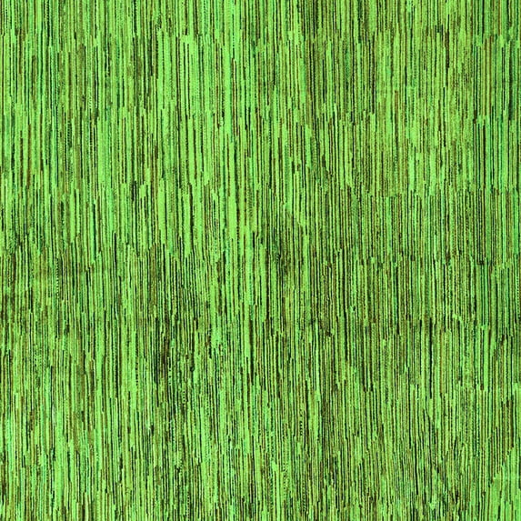 Ahgly Company Indoor Square Abstract Green Modern Area Rugs, 8' Square