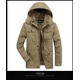 thumbnail image 3 of Ketyyh-chn99 Men's Coat Slim Coat Trench Jacket Long Parka Overcoat Outwear Khaki,5XL, 3 of 4