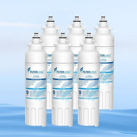 FilterLogic ADQ73613401 Refrigerator Water Filter, Replacement for LG LT800P, ADQ73613402, ADQ73613408, ADQ75795104, Kenmore 9490, 46-9490, LSXS26326S, LMXC23746S, LMXC23746D (Pack of 6)