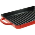 thumbnail image 4 of Lodge Cast Iron Enameled Cast Iron Grill Pan, Red, 4 of 6