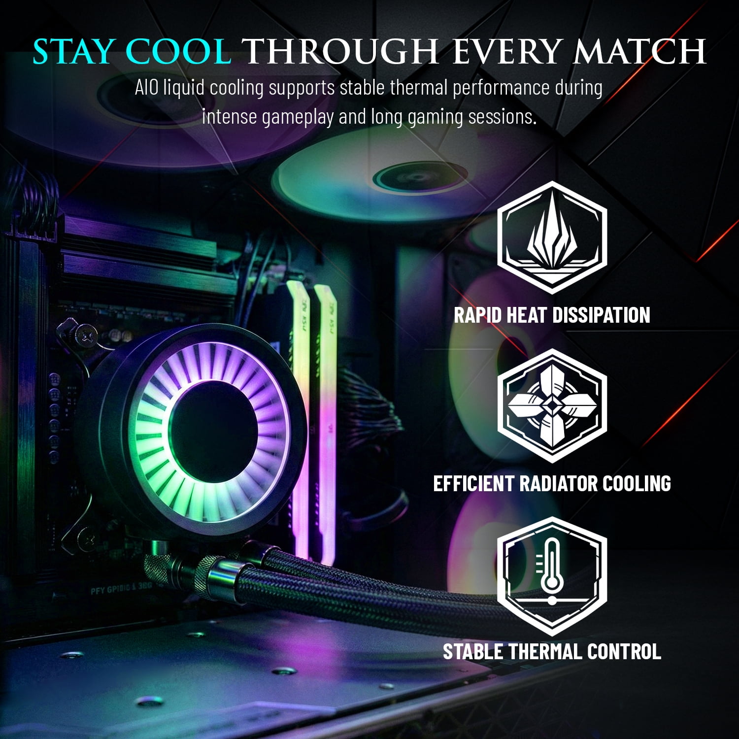 Hachiman PC Kori Gaming PC, AMD Ryzen 7 7800X3D, NVIDIA GeForce RTX 5070 12GB, 32GB DDR5 6000MHz RGB, 2TB Gen4 NVMe SSD, 360 A-RGB AIO, Wi-Fi 6, Windows 11 Home, Desktop Computer