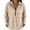 Khaki, variant on Women's Zipper Long Sleeve Shirt - Striped Collar Blouse for Women, Loose Fit Casual Top with Front Zipper, Stylish Everyday Wear,Yellow 2XL