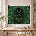 thumbnail image 5 of Mushrooms and Crescent Moon in Ferns, Mystical Illustration for Nature Lovers, Enchanted Forest Decor, Housewarming Gift Tapestry Wall Hanging for Bedroom and Living Room, 5 of 7