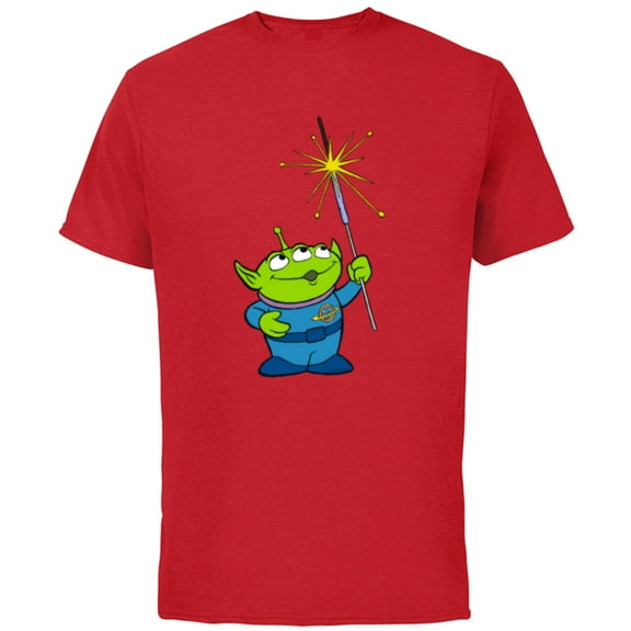 Disney and Pixar’s Toy Story Alien Sparklers Fourth of July - Short Sleeve Cotton T-Shirt for Adults - Customized-Red