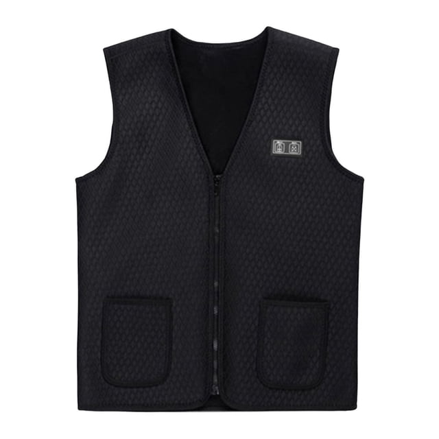 Heated Vest USB-Powered Adjustable Single Fleece Washable Three-speed Temperature Control Keep Warm V Neck Fast Heating Electric