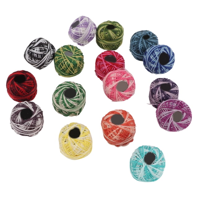 Crochet Yarn,Lace Thread Colorful Hand Tatting Thread Crochet Thread Enhanced Features