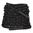 thumbnail image 3 of Colaxi Battle Rope Home Gym Fitness Exercise Rope Balance Training Polyester Mma Fighting 1 inch Width 15 M for Strength Training Black Yellow, 3 of 8