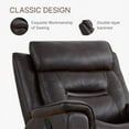 thumbnail image 2 of CHITA Recliner Chair for Adults Swivel Rocker Recliner for Living Room Faux Leather Home Theater Seating, Dark Brown, 2 of 5