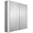 thumbnail image 2 of Musichaus Double Mirrored Door Medicine Cabinet Aluminum, 2 of 2
