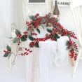 thumbnail image 3 of Attractive Artificial Rattan Convenient Faux Silk Flower Decorative Red Fruit Hanging Vine for Christmas, 3 of 8