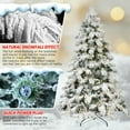 thumbnail image 4 of Barara King Artificial Christmas Tree, Xmas Trees,Artificial 7Ft Flock Led-Lit Christmas Tree with 890Pe/Pvc Mixed Branch Tips, 4 of 9
