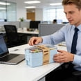 thumbnail image 6 of Bento Box Double Layer Lunch Container Wheat Straw Eco Friendly Microwave Safe Portable for Office Reusable by Xuniizn, 6 of 7