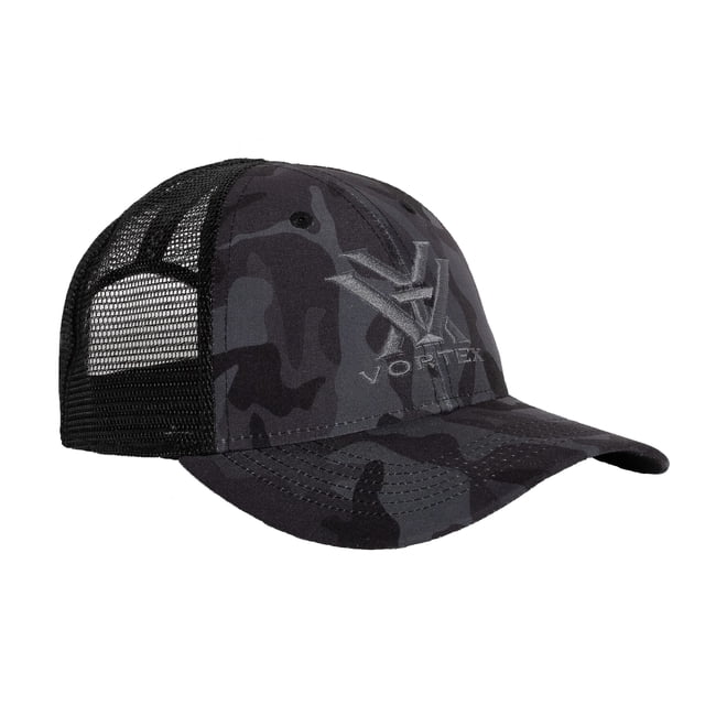 Gorra Vortex Logo Negra Camo Snapback con Malla